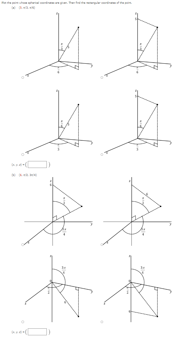 Solved Plot The Point Whose Spherical Coordinates Are Given. 