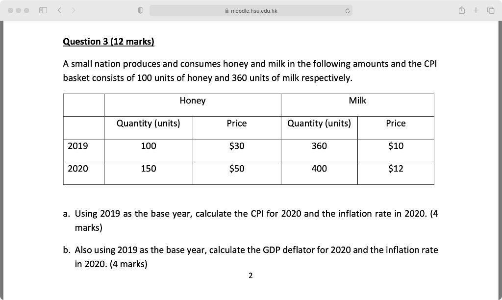 Solved moodle.hsu.edu.hk Question 3 (12 marks) A small | Chegg.com