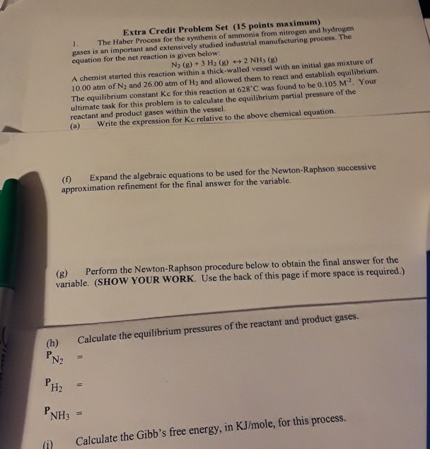 Solved Extra Credit Problem Set (15 points maximum) 1. The | Chegg.com