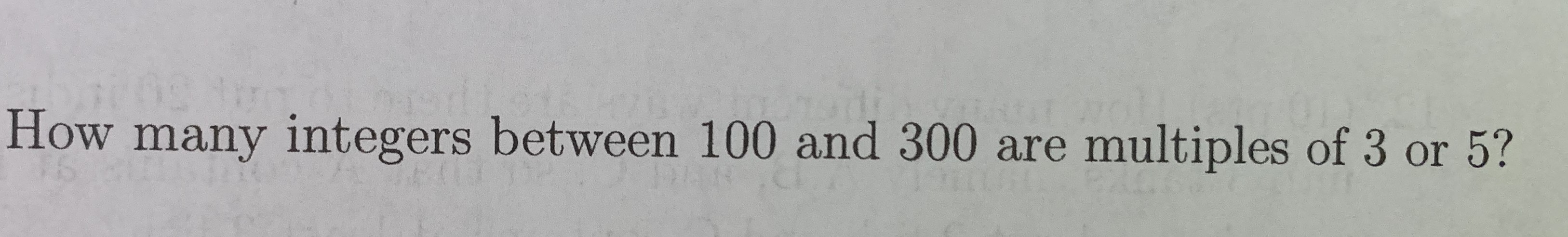 how many multiples of 5 between 100 and 300