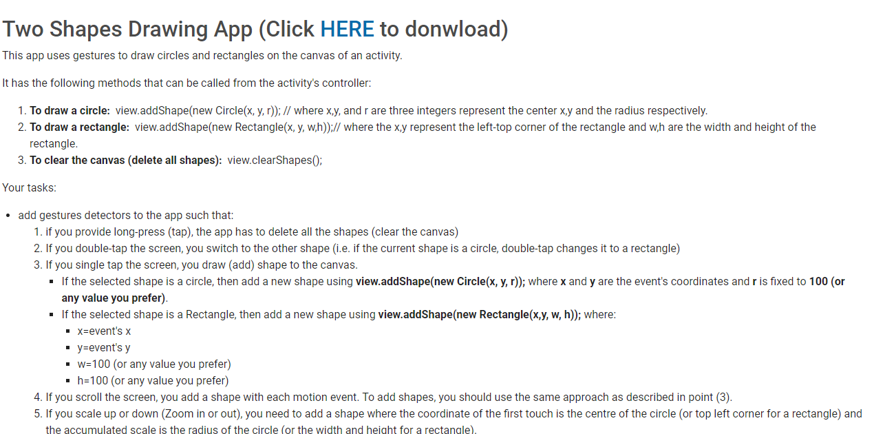 Android development I just want to know the solution | Chegg.com
