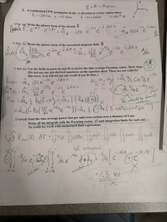 Exh Motion 2 Az Polarized Upw Propagates In The Chegg Com