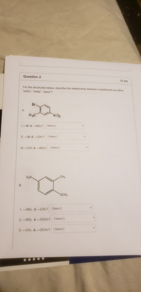 Solved Question 2 10 pts For the structures below, describe | Chegg.com