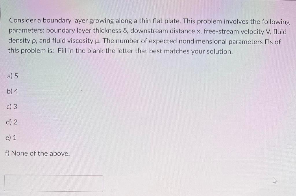 Solved Consider a boundary layer growing along a thin flat | Chegg.com