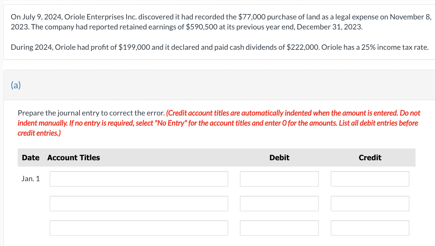 On July 9, 2024, ﻿Oriole Enterprises Inc. discovered