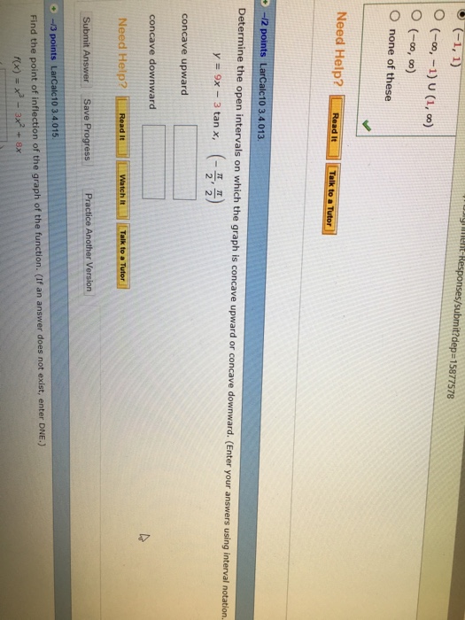 Solved Determine the open intervals on which the graph is | Chegg.com