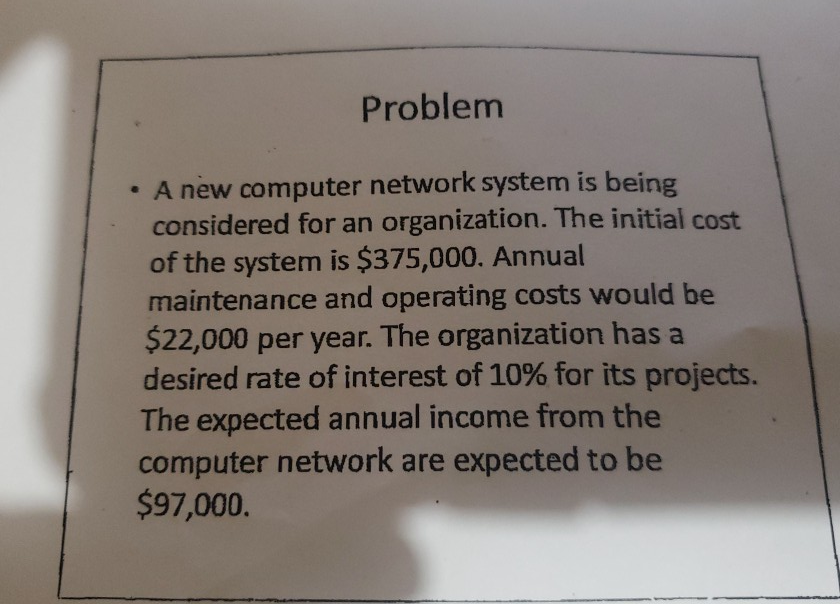 Solved Problem • A new computer network system is being | Chegg.com