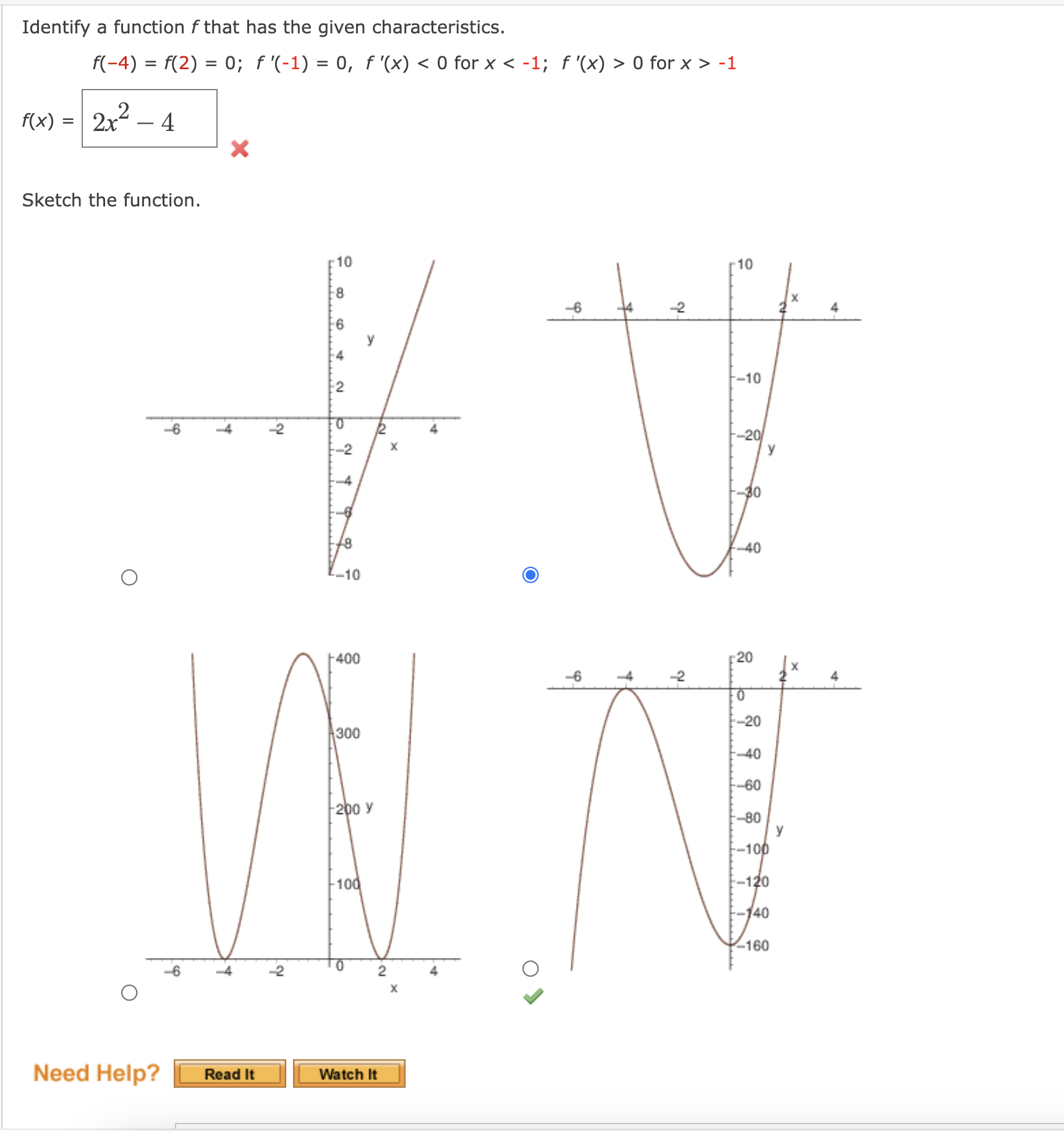 Solved Identify a function f that has the given | Chegg.com