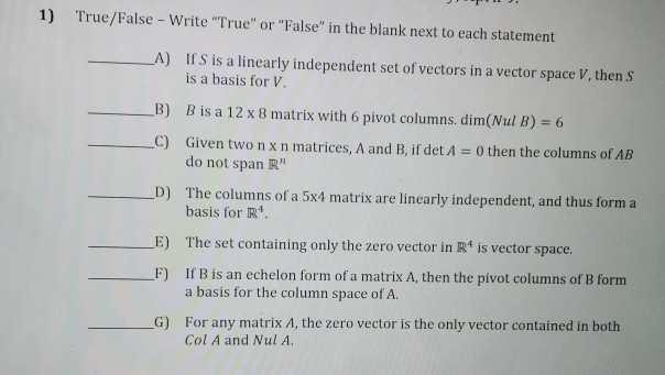 Solved math 2318 linear algebra and its application just do | Chegg.com