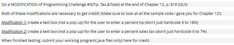 Solved A 3 Tip Tax And Total Create A JavaFX Application Chegg Com