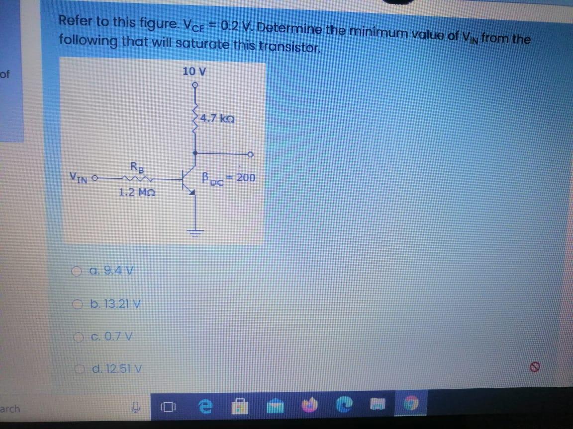 Solved Refer to this figure. Vce = 0.2 V. Determine the | Chegg.com