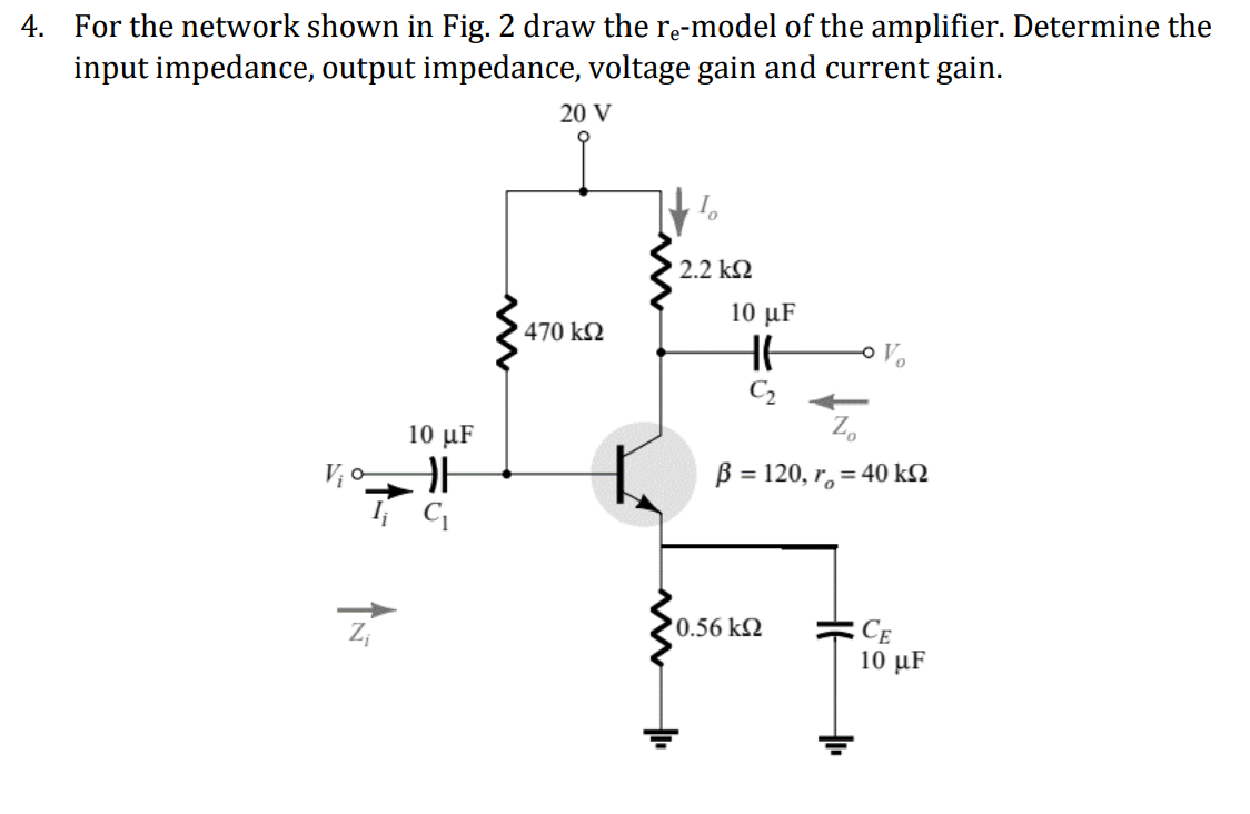 Solved 4. For the network shown in Fig. 2 draw the re-model | Chegg.com