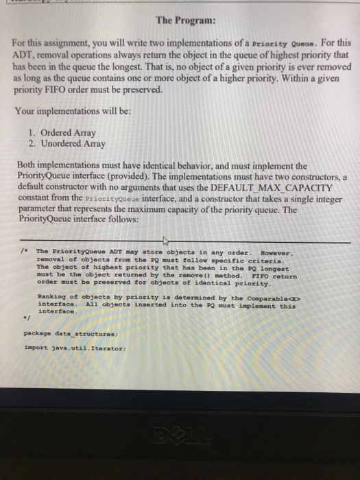 The Program For this assignment, you will write two | Chegg.com