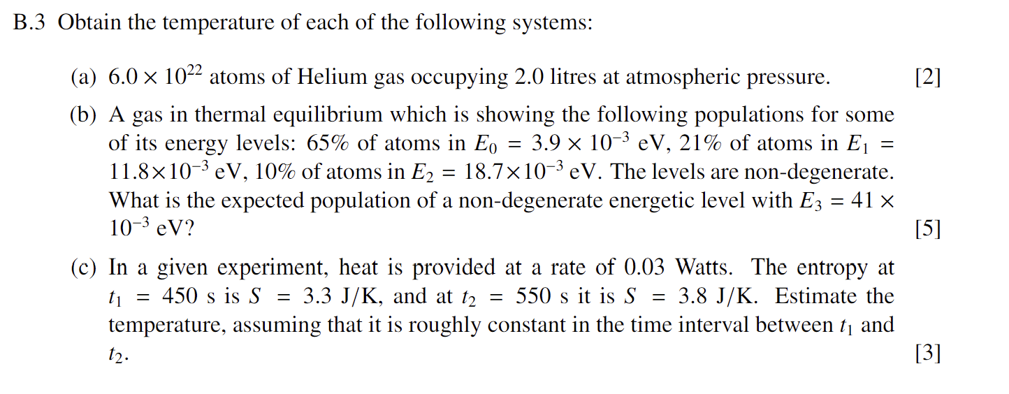 Solved B.3 Obtain The Temperature Of Each Of The Following | Chegg.com