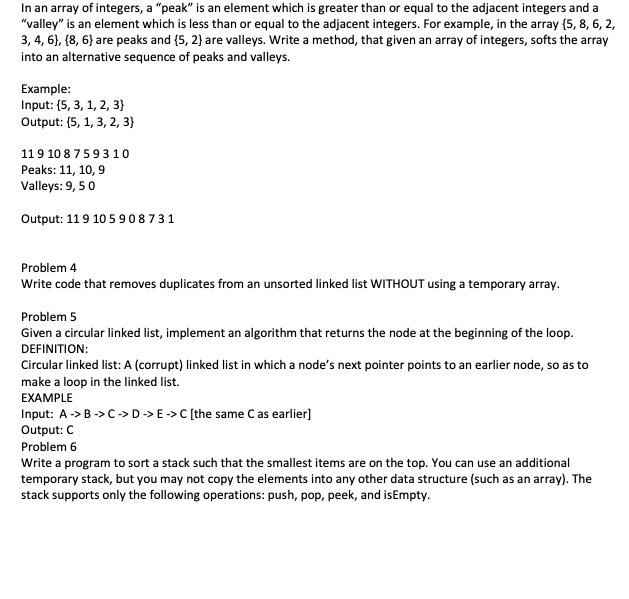 Solved In an array of integers, a 