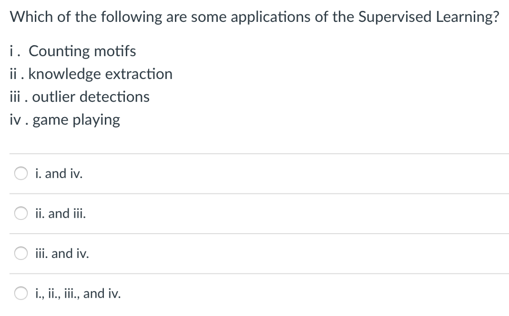 Solved Which of the following are some applications of the | Chegg.com