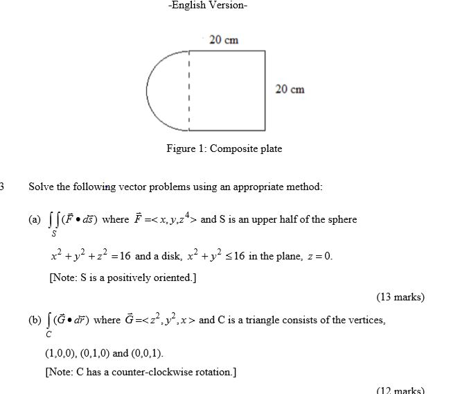 Solved -English Version- 20 cm 20 cm Figure 1: Composite | Chegg.com
