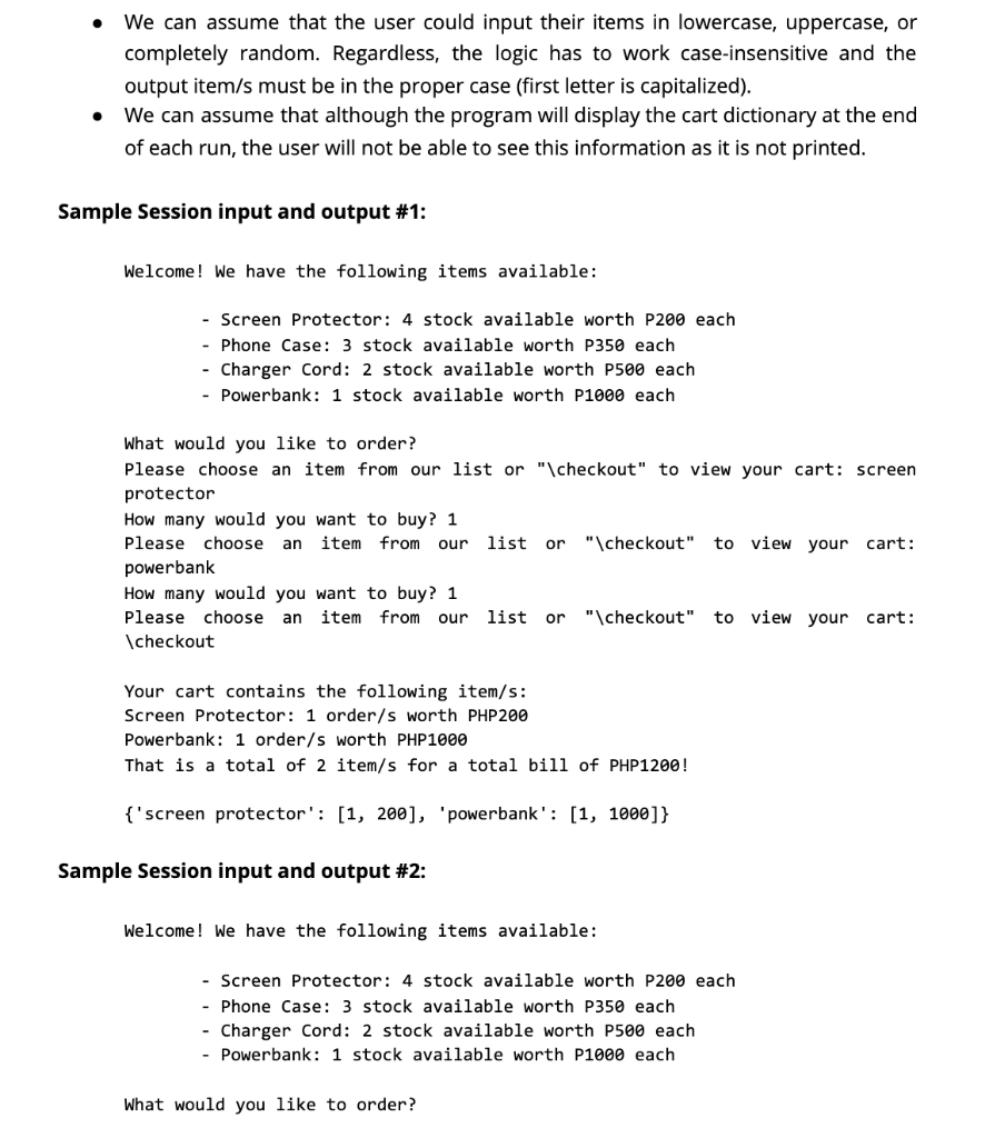 Solved PYTHON PROBLEM. Please make sure you follow the | Chegg.com