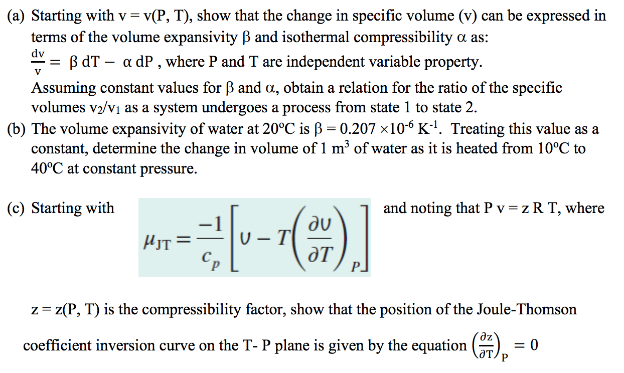 Solved A Starting With V V P T Show That The Change Chegg Com