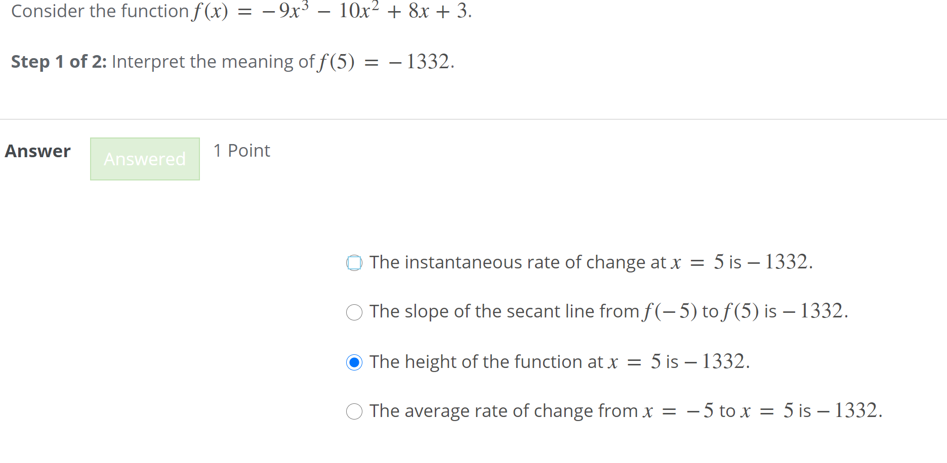 Consider The Function F X 9x3 10x2 8x 3 Chegg Com