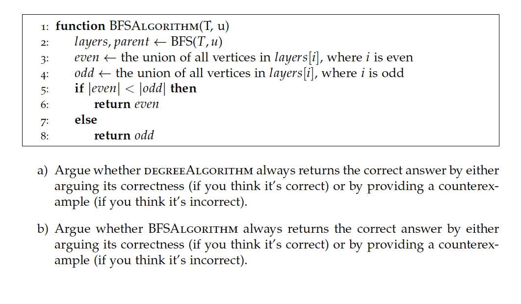 Solved We Are Given A Rooted Tree T V E And Its Root U Chegg Com
