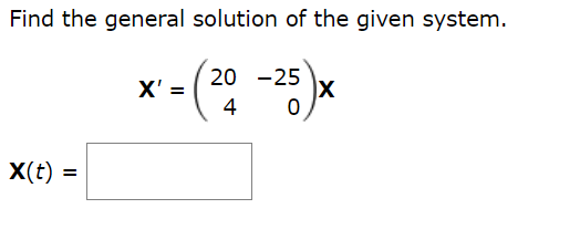Solved Find the general solution of the given | Chegg.com