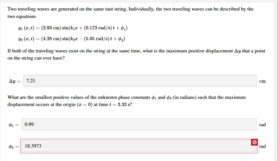 Solved Two traveling waves are generated on the same taut | Chegg.com