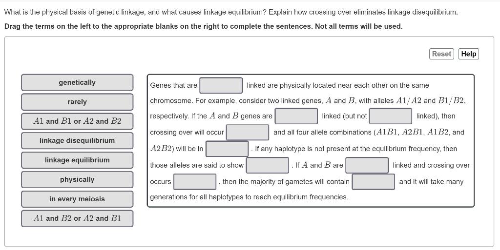 Solved What is the physical basis of genetic linkage, and | Chegg.com