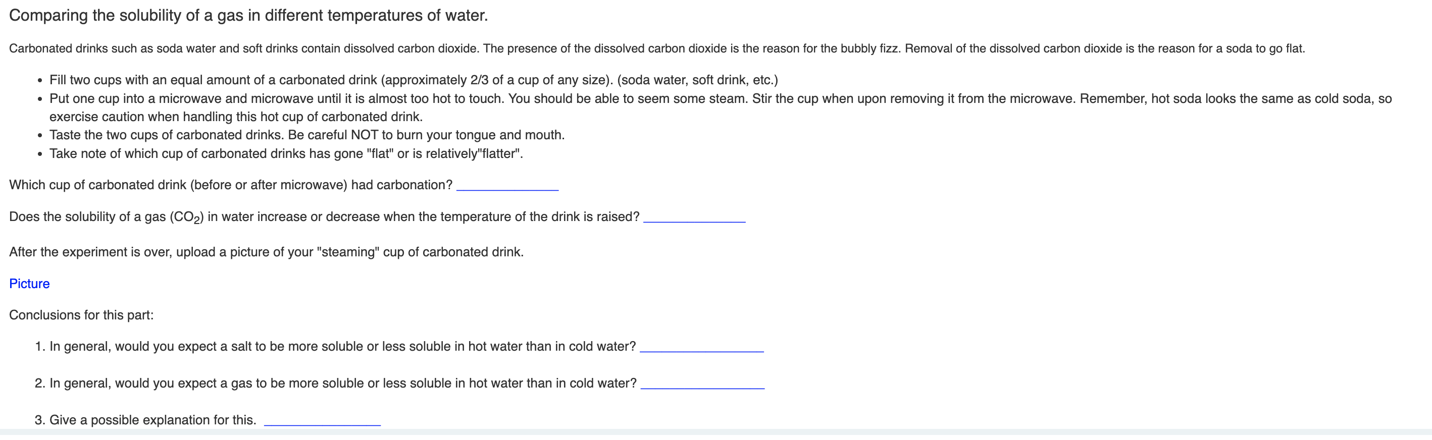 Solved Comparing the solubility of a solid solute in | Chegg.com