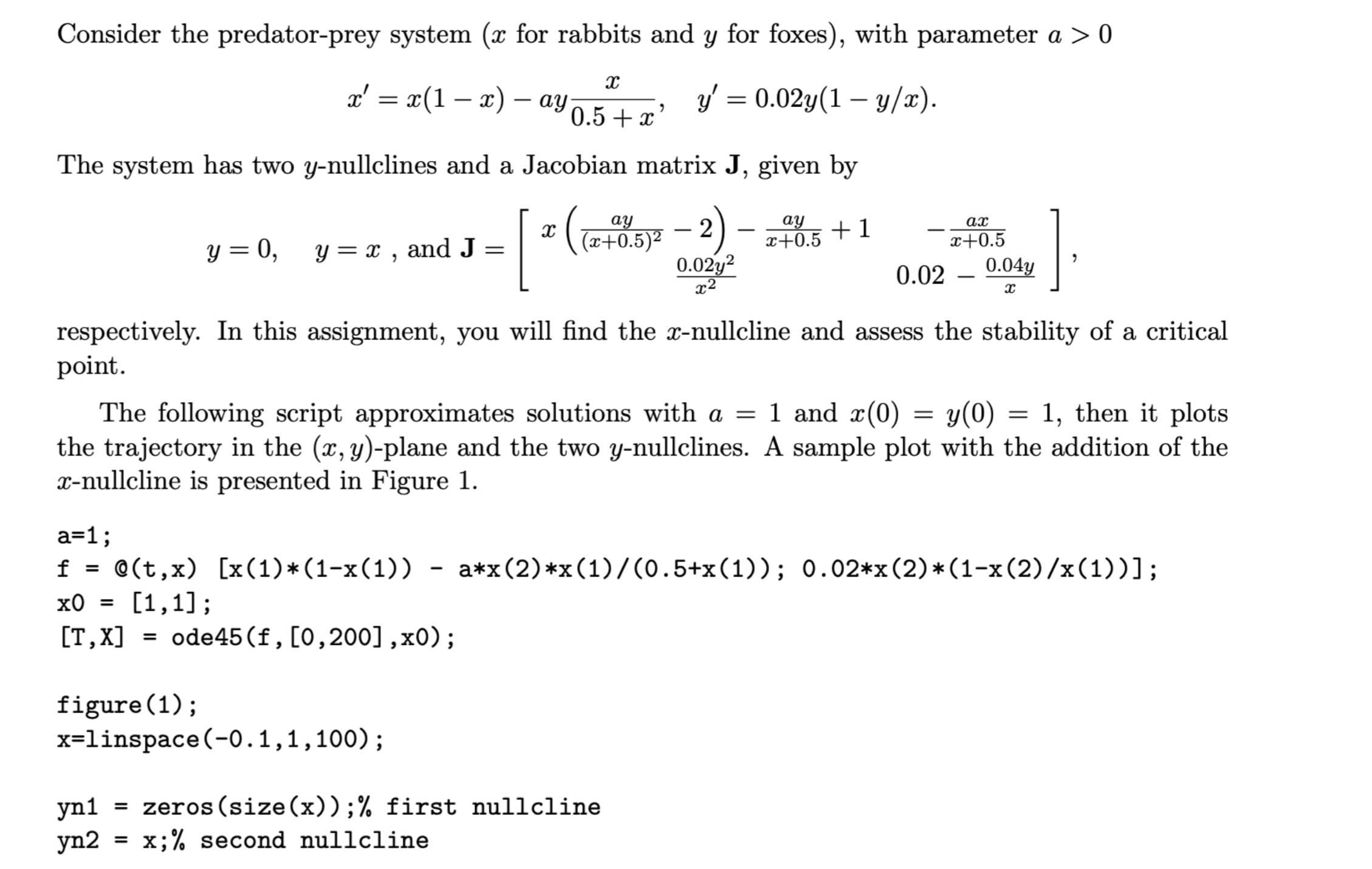 Solved Consider the predator-prey system ( x for rabbits and | Chegg.com