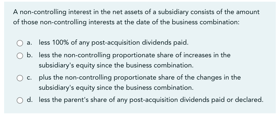 Solved AASB 10 Consolidated Financial Statements classifies | Chegg.com