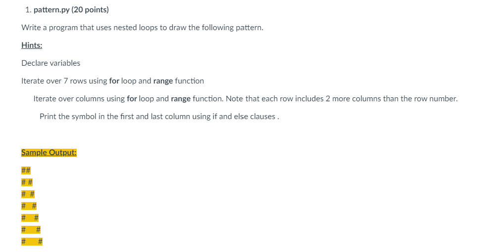 Solved Write a program that uses nested loops to draw the Chegg