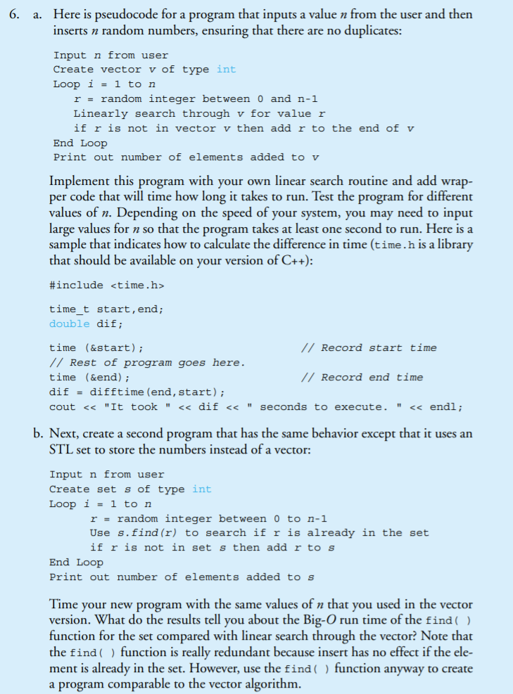Solved 6. a. Here is pseudocode for a program that inputs a | Chegg.com