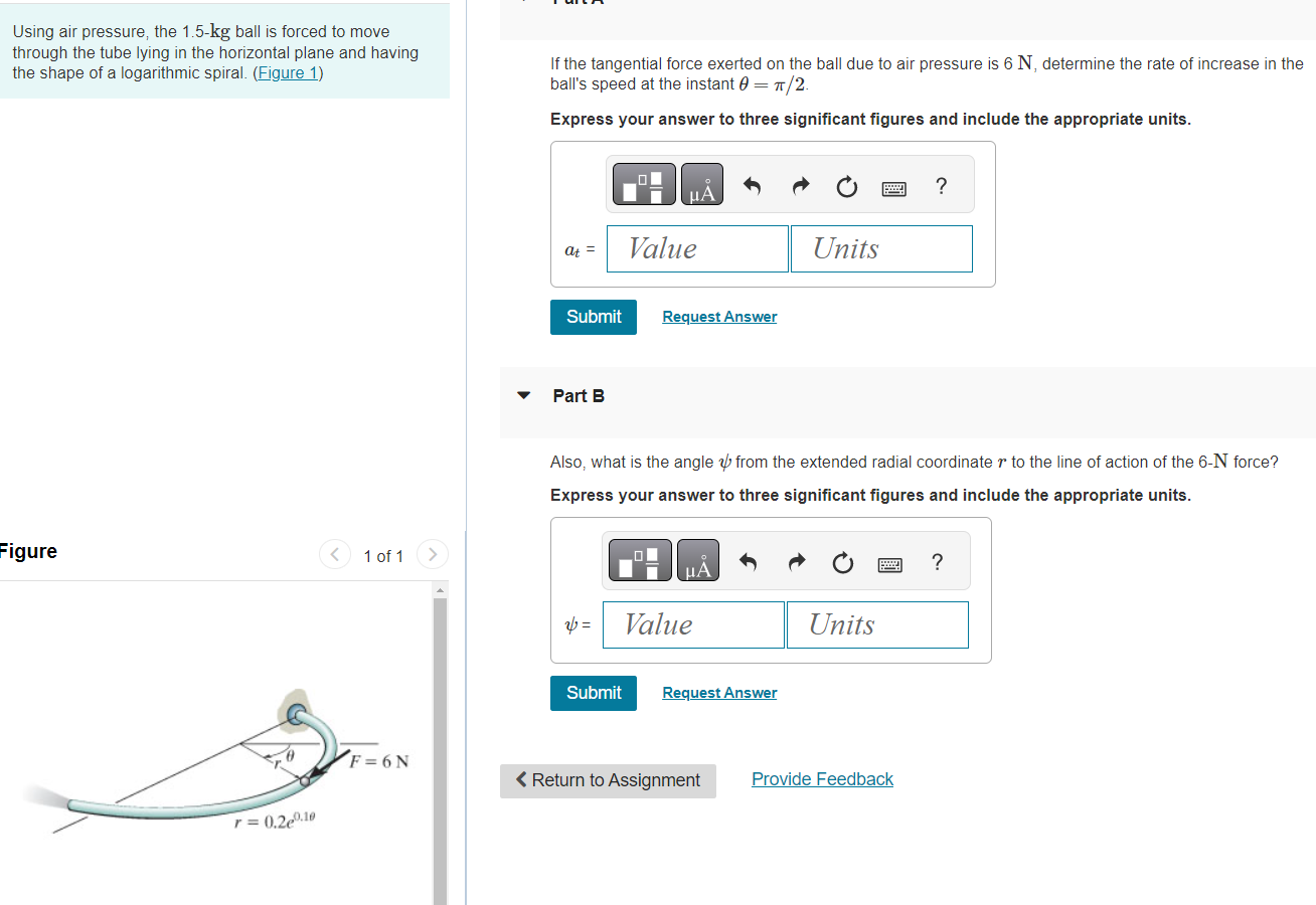 Solved Using air pressure, the 1.5kg ball is forced to move