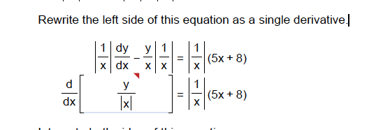 Solved Rewrite the left side of this equation as a single | Chegg.com