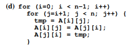 Solved { (d) for (i=0; i