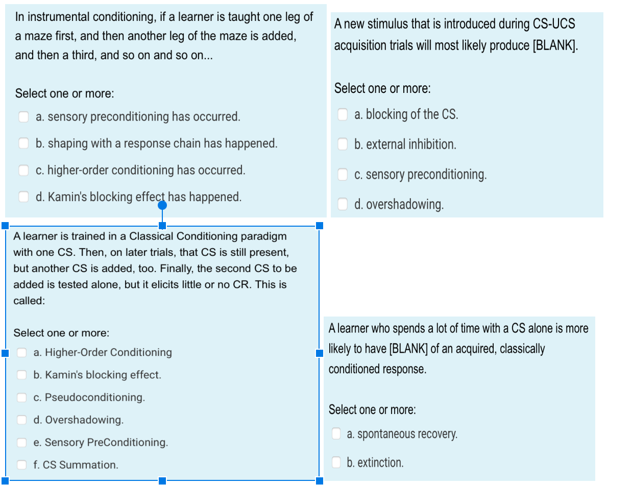 Solved In instrumental conditioning, if a learner is taught