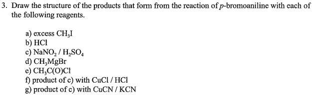 Solved 3. Draw the structure of the products that form from | Chegg.com