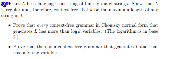 Solved Let L be a language consisting of finitely many | Chegg.com