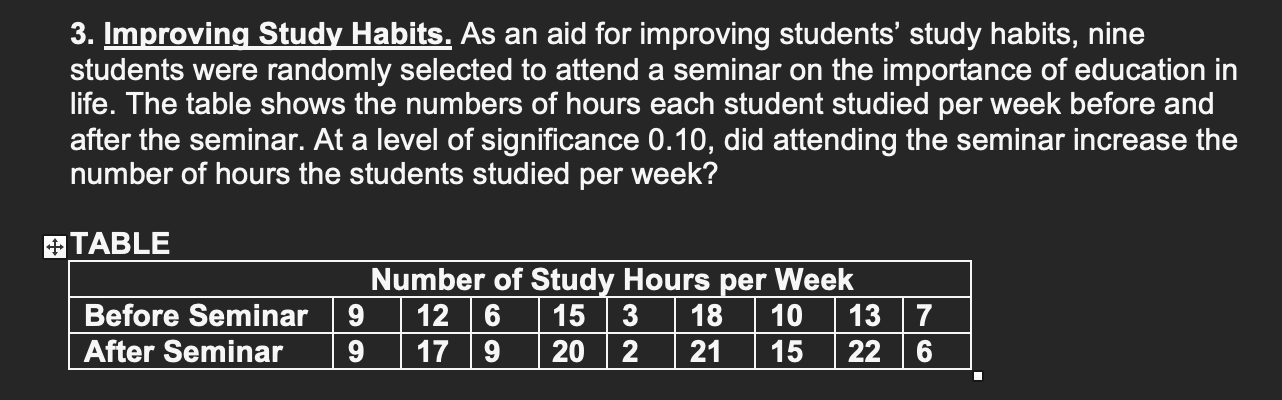 Solved Improving Study Habits As An Aid For Improving Chegg Solved Improving Study Habits As An Aid For Improving Chegg
