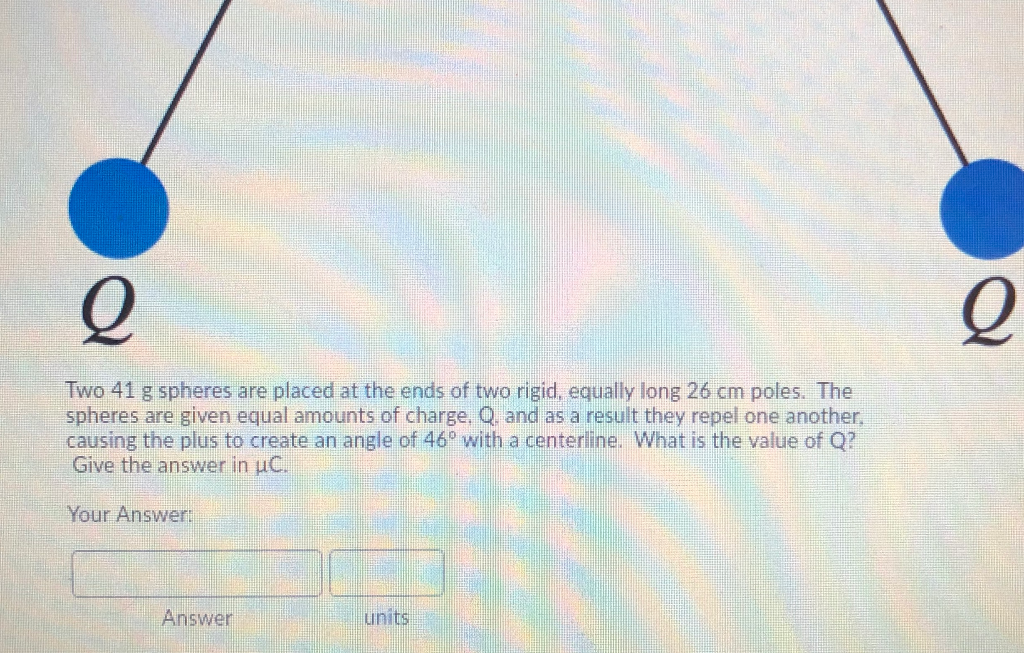 Solved @ a Two 41 g spheres are placed at the ends of two | Chegg.com