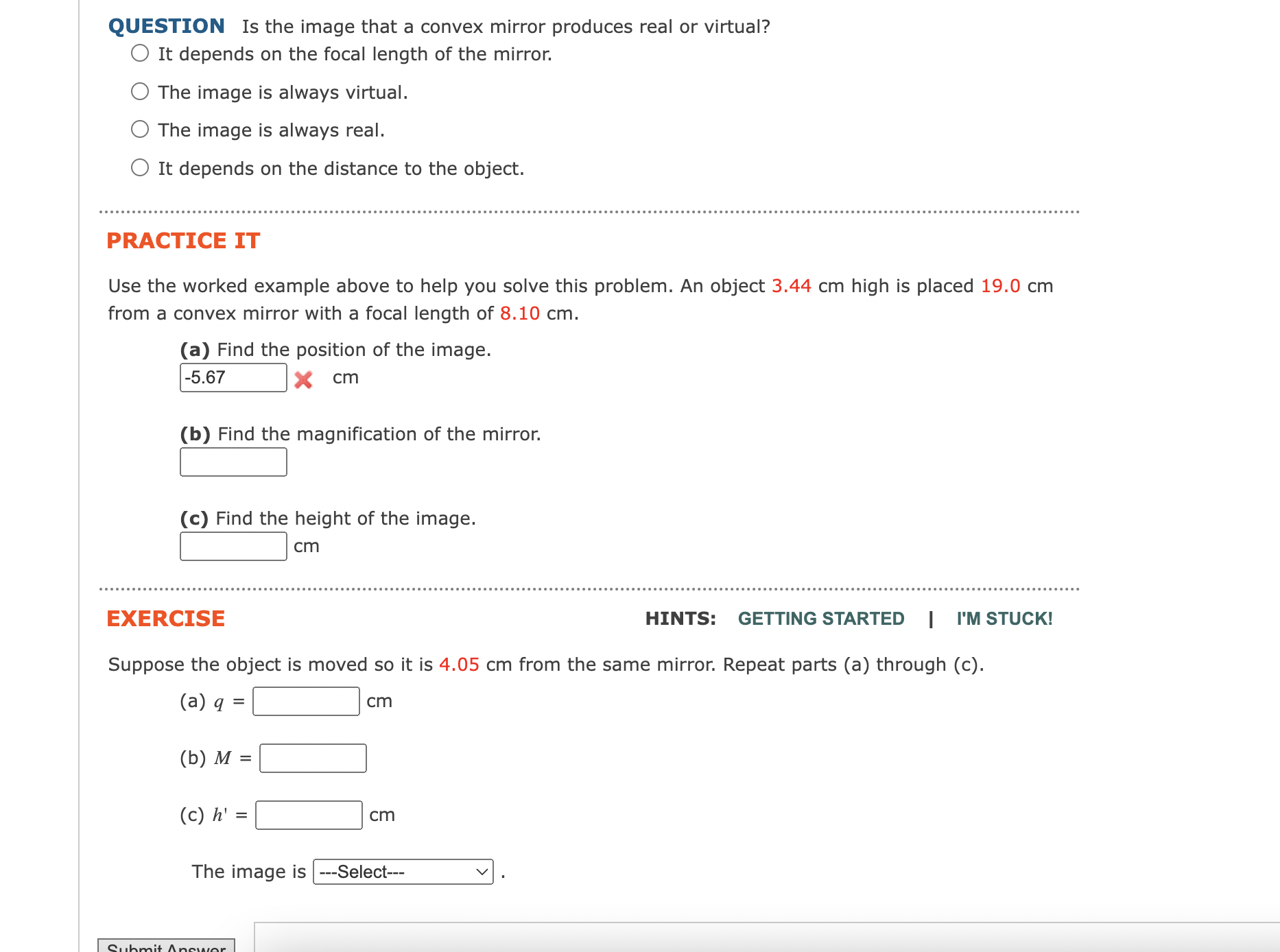 Solved QUESTION Is the image that a convex mirror produces