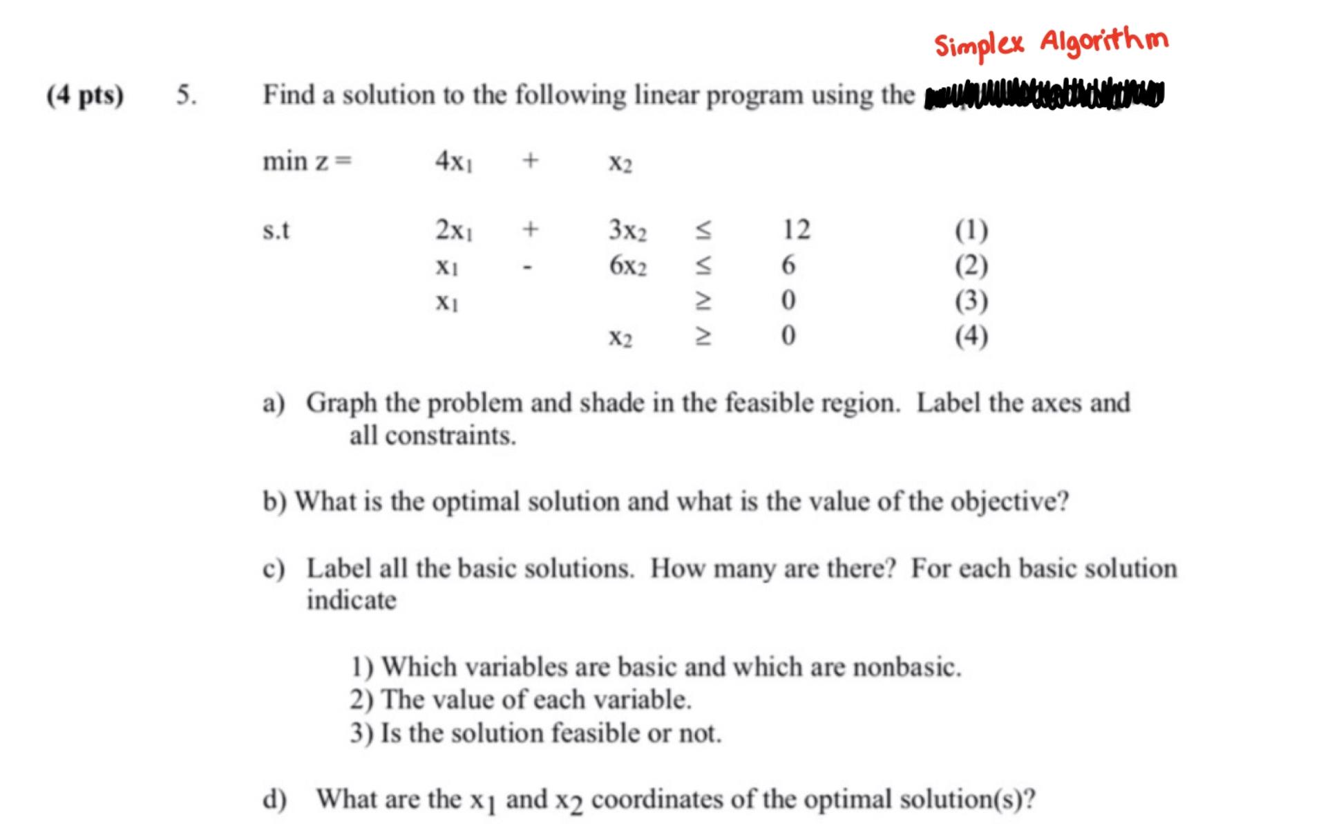 Solved Please use the simplex algorithm to solve this | Chegg.com