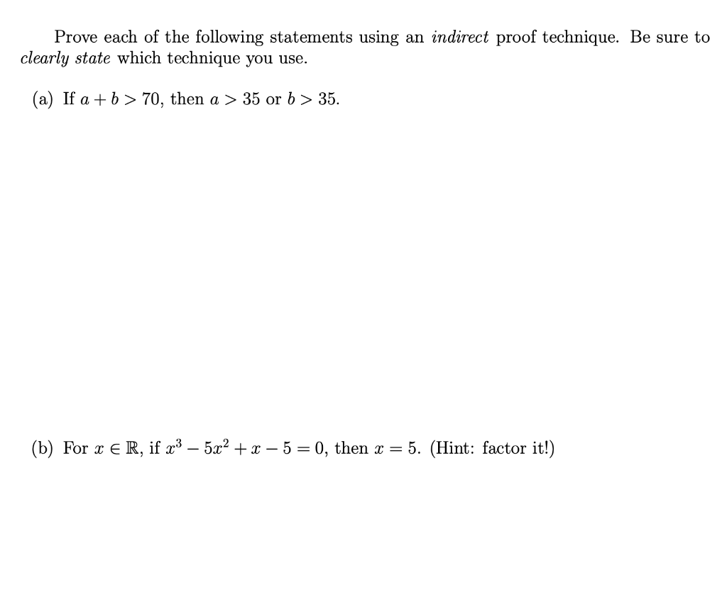 Solved Prove Each Of The Following Statements Using An | Chegg.com