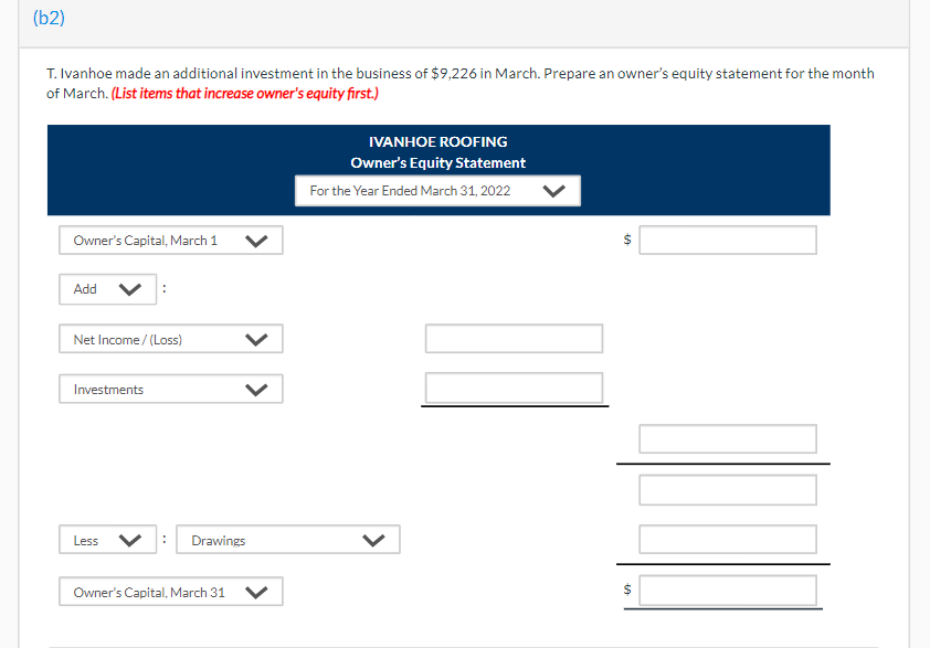 Solved Ivanhoe Roofing Worksheet For the Month Ended March | Chegg.com