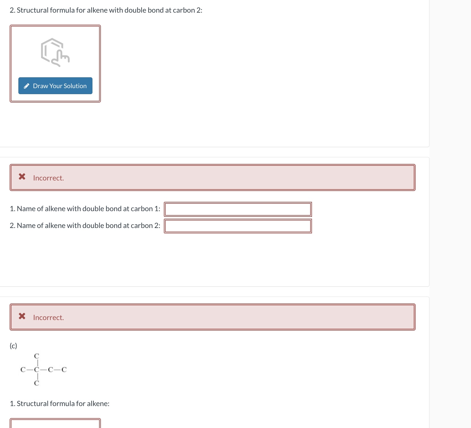 name and draw structural formulas for all Alkenes | Chegg.com