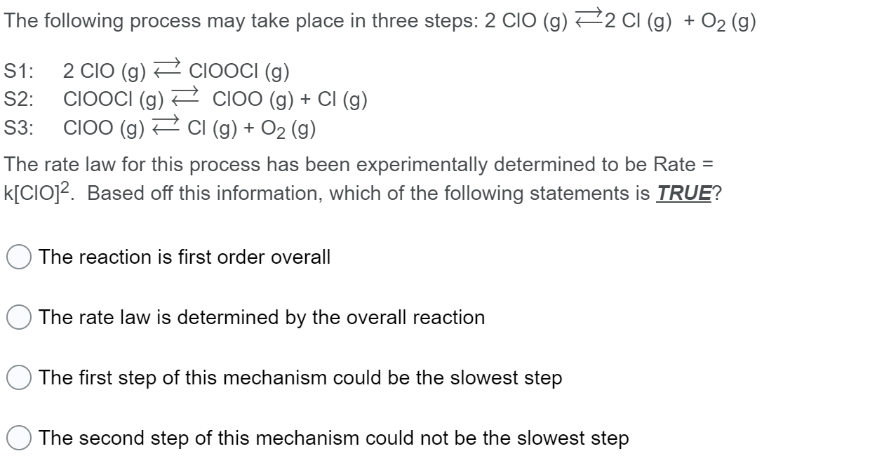 Solved The following process may take place in three steps: | Chegg.com
