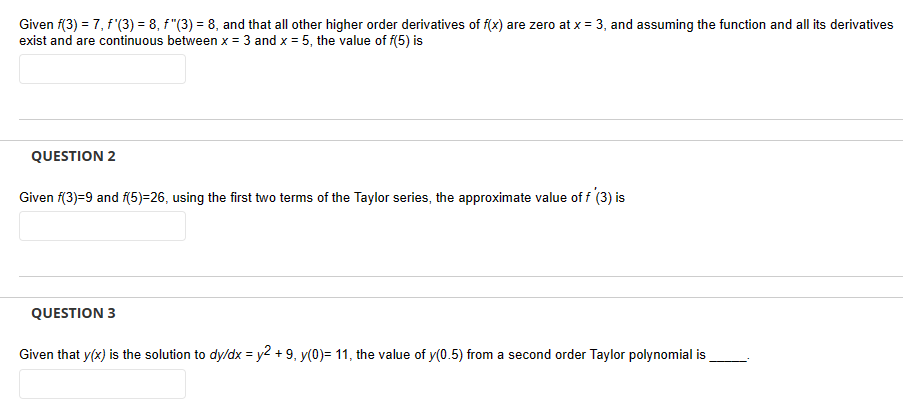 Solved Given f(3)=7,f′(3)=8,f′′(3)=8, and that all other | Chegg.com