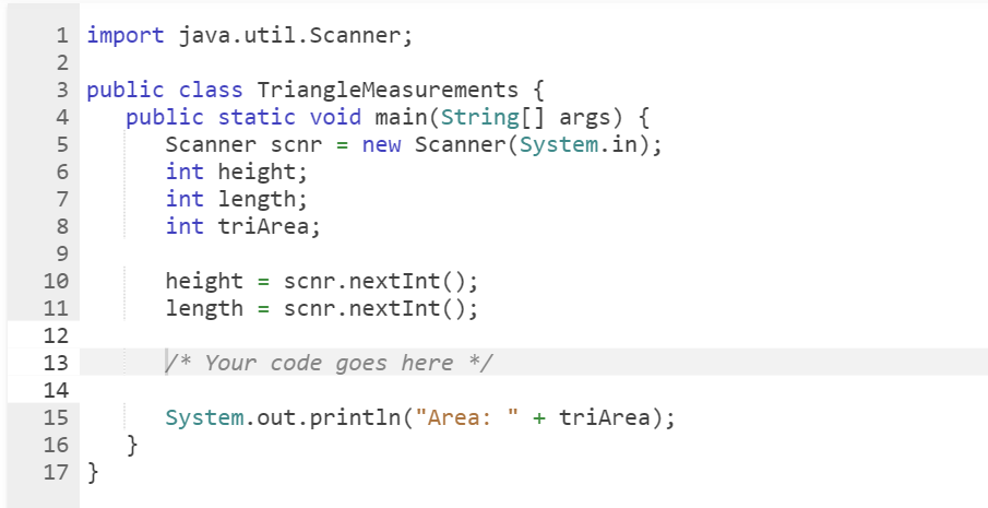 Solved Given the height and length of a triangle, assign | Chegg.com