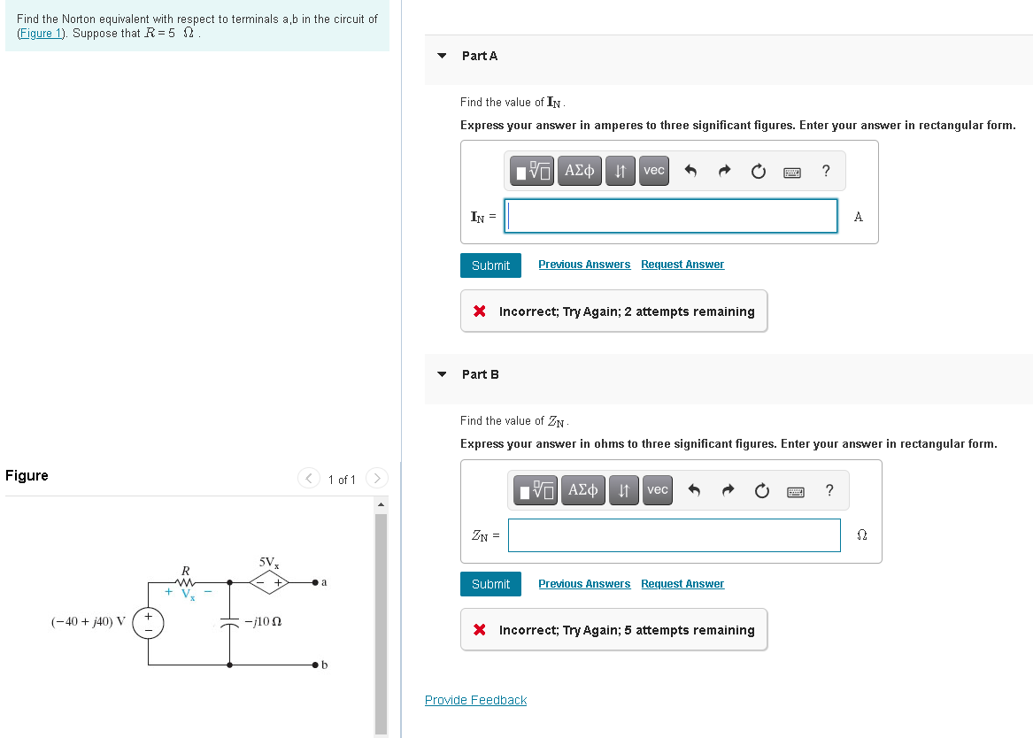 Solved Find The Norton Equivalent With Respect To Terminals | Chegg.com